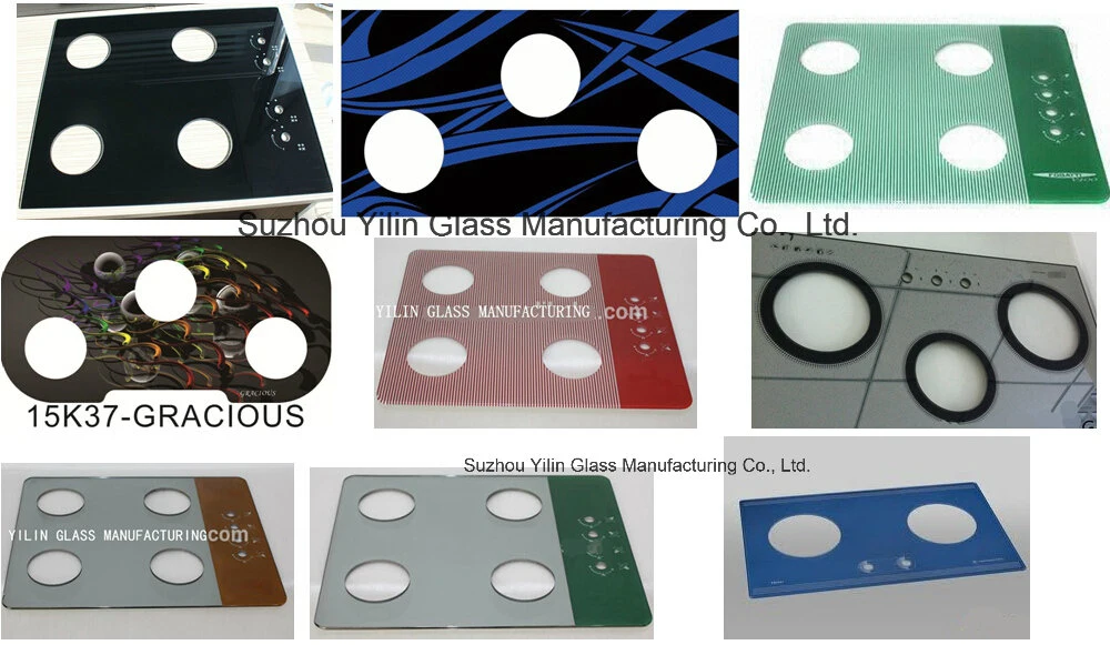 Color Printed Tempered Glass for Gas Stove Top Panel