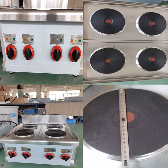 Cuisinière électrique 4 plaques chauffantes carrées avec four électrique Eh-887A
