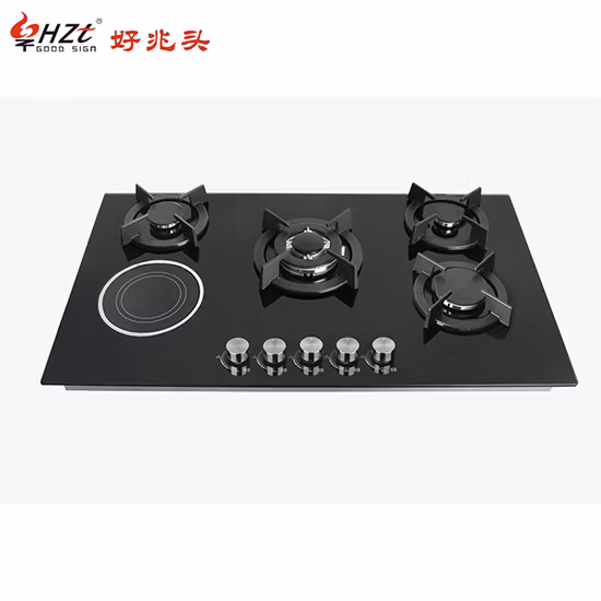 Hot Sale Chine Stainless-Steel-Panel cuisine construit en 5 brûleurs